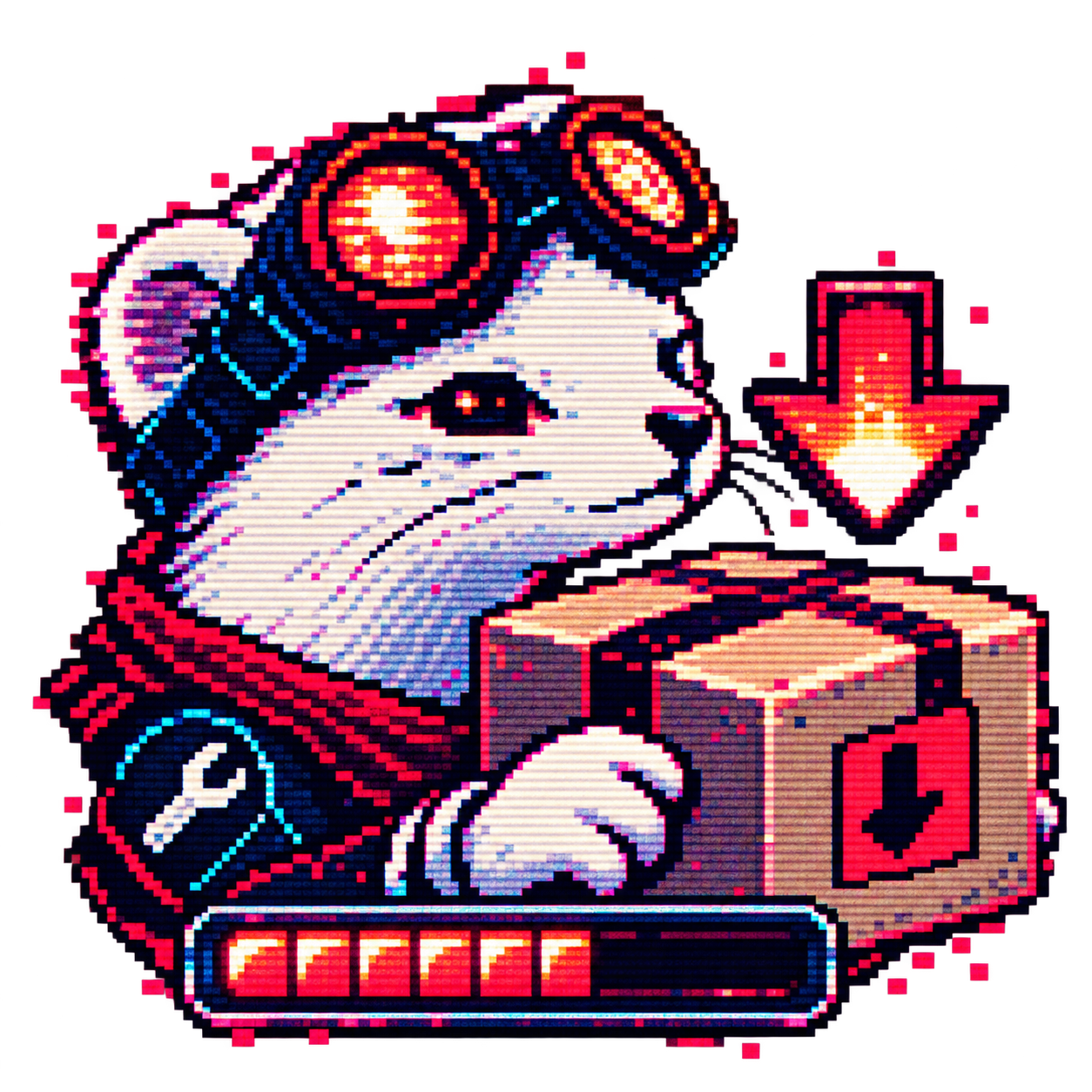 VANT driver installer mascot